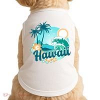 Hawaii Tropical Beach Palm Trees Doggie Tank thumb 0