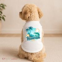 Hawaii Tropical Beach Palm Trees Doggie Tank thumb 2