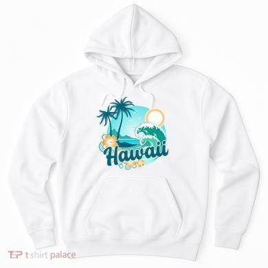 Hawaii Tropical Beach Palm Trees Hoodie