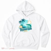 Hawaii Tropical Beach Palm Trees Hoodie thumb 0