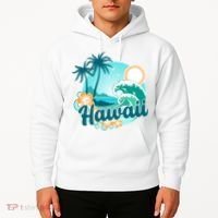 Hawaii Tropical Beach Palm Trees Hoodie thumb 2