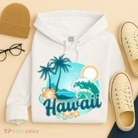 Hawaii Tropical Beach Palm Trees Hoodie thumb 4