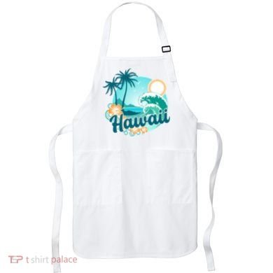 Hawaii Tropical Beach Palm Trees Apron
