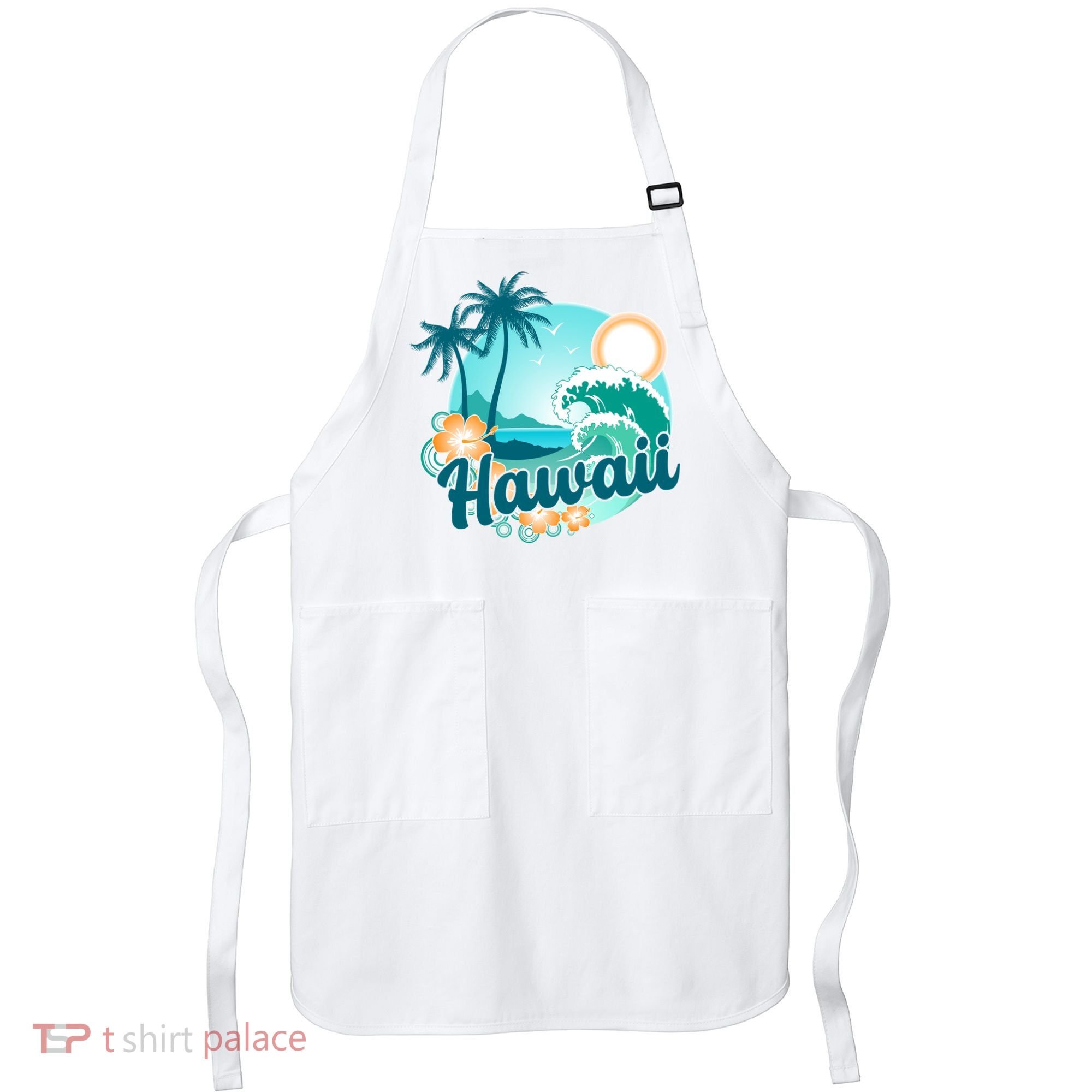 Hawaii Tropical Beach Palm Trees Apron