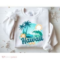 Hawaii Tropical Beach Palm Trees Sweatshirt thumb 2