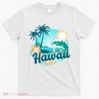 Hawaii Tropical Beach Palm Trees T-Shirt