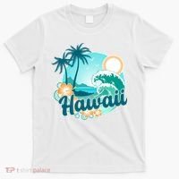 Hawaii Tropical Beach Palm Trees T-Shirt thumb 0