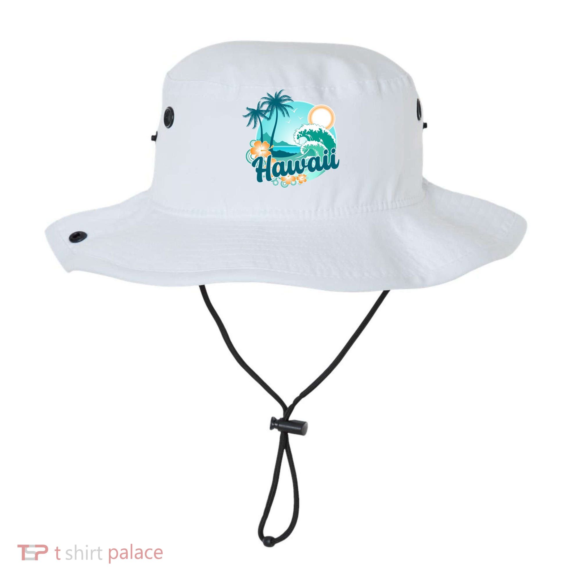 Hawaii Tropical Beach Palm Trees Bucket Hat