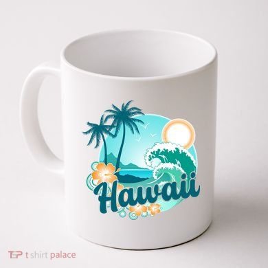 Hawaii Tropical Beach Palm Trees Coffee Mug