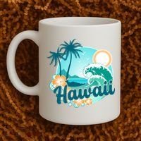 Hawaii Tropical Beach Palm Trees Coffee Mug thumb 2