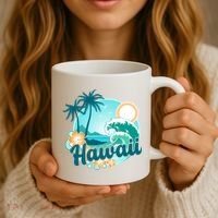 Hawaii Tropical Beach Palm Trees Coffee Mug thumb 3