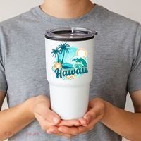 Hawaii Tropical Beach Palm Trees Tumbler thumb 2