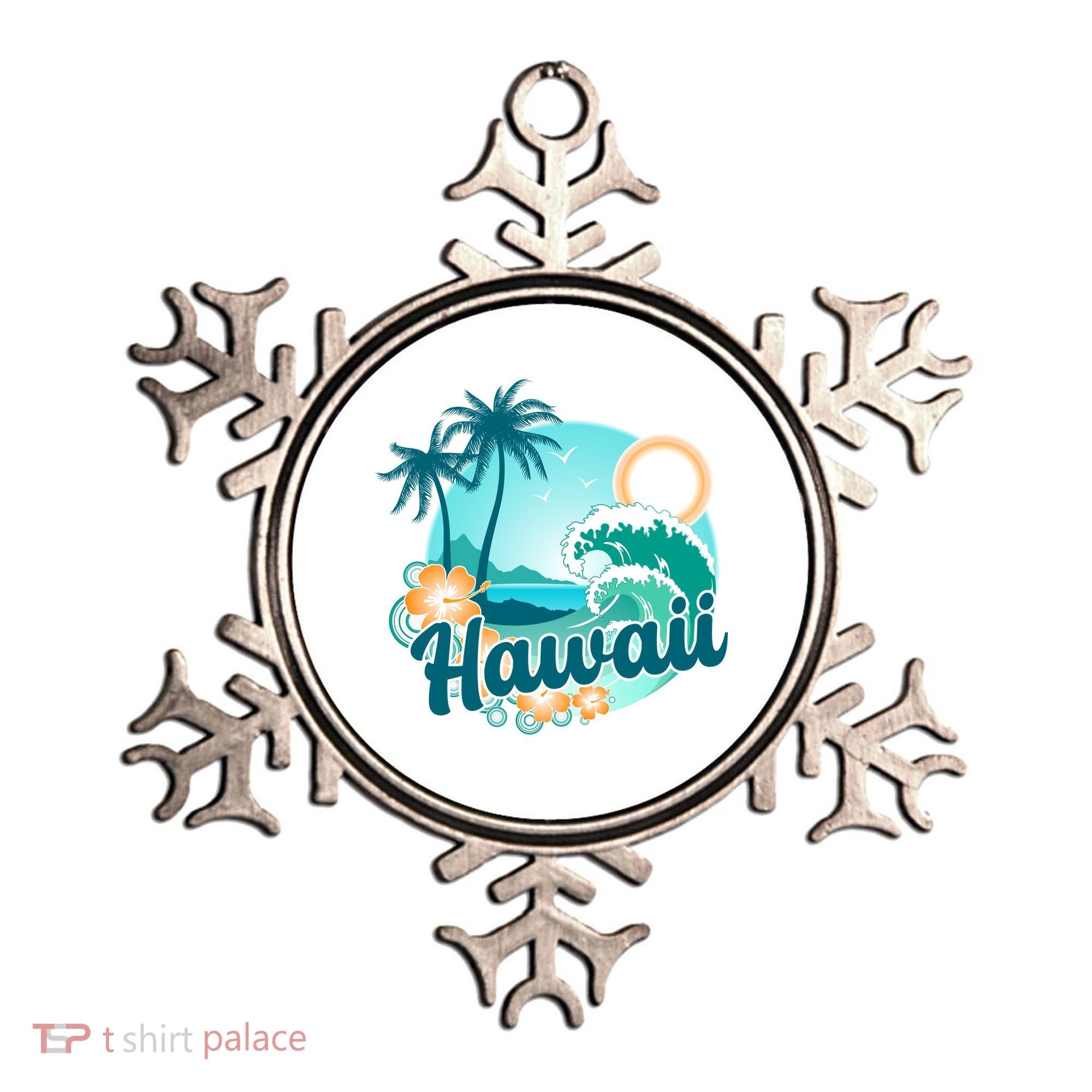 Hawaii Tropical Beach Palm Trees Ornament