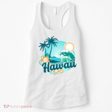 Hawaii Tropical Beach Palm Trees Women's Tank Top