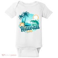 Hawaii Tropical Beach Palm Trees Baby Bodysuit thumb 0