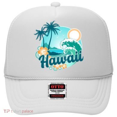 Hawaii Tropical Beach Palm Trees Hat