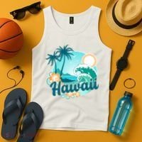 Hawaii Tropical Beach Palm Trees Tank Top thumb 4