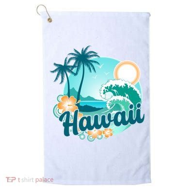 Hawaii Tropical Beach Palm Trees Golf Towel