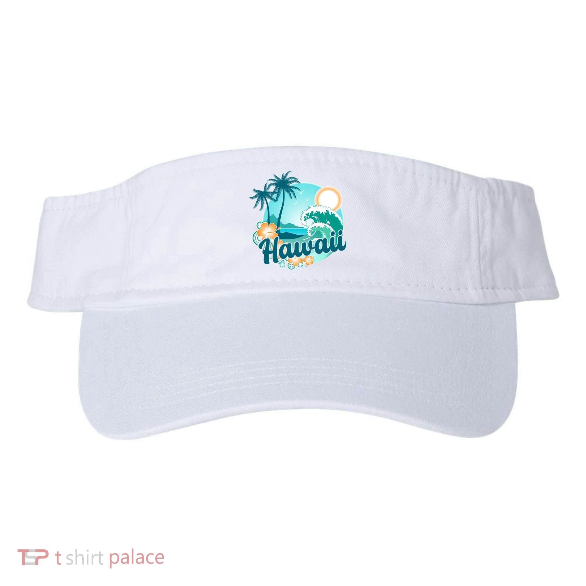 Hawaii Tropical Beach Palm Trees Visor