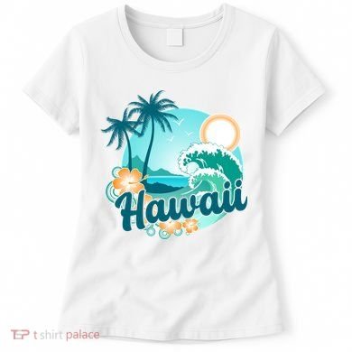 Hawaii Tropical Beach Palm Trees Women's T-Shirt