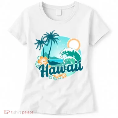 Hawaii Tropical Beach Palm Trees Women's T-Shirt