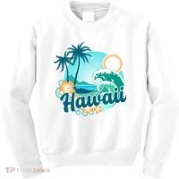 Hawaii Tropical Beach Palm Trees Kids Sweatshirt thumb 0