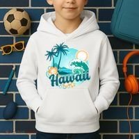 Hawaii Tropical Beach Palm Trees Kids Hoodie thumb 2