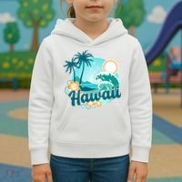 Hawaii Tropical Beach Palm Trees Kids Hoodie thumb 3