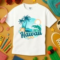 Hawaii Tropical Beach Palm Trees Kids T-Shirt thumb 3