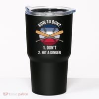 How To Bunt, Hit A Dinger Funny Baseball Gift For Player Sport Team Tumbler thumb 0