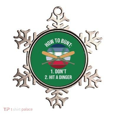 How To Bunt, Hit A Dinger Funny Baseball Gift For Player Sport Team Ornament