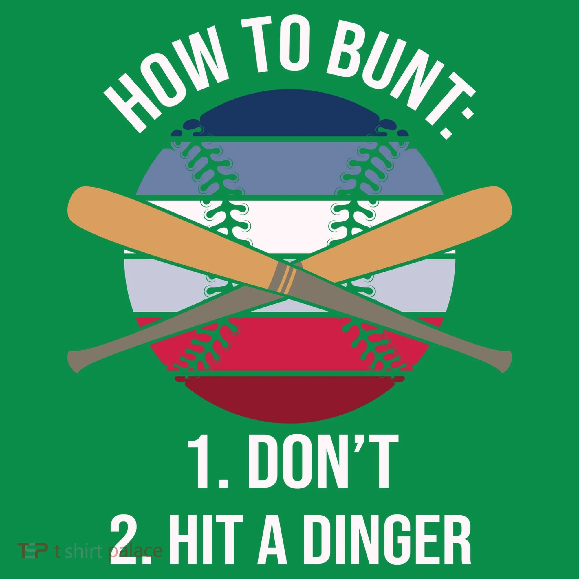 How To Bunt, Hit A Dinger Funny Baseball Gift For Player Sport Team Ornament