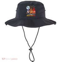 Halloween Thanksgiving Christmas Happy Hallothanksmas Gnomes Funny Gift Bucket Hat thumb 0