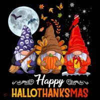 Halloween Thanksgiving Christmas Happy Hallothanksmas Gnomes Funny Gift Coffee Mug thumb 5