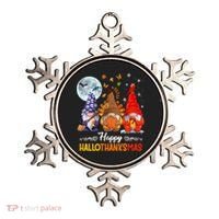 Halloween Thanksgiving Christmas Happy Hallothanksmas Gnomes Funny Gift Ornament thumb 0