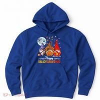 Halloween Thanksgiving Christmas Happy Hallothanksmas Gnomes Funny Gift Hoodie thumb 0