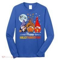 Halloween Thanksgiving Christmas Happy Hallothanksmas Gnomes Funny Gift Long Sleeve Shirt thumb 0