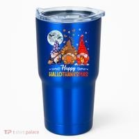 Halloween Thanksgiving Christmas Happy Hallothanksmas Gnomes Funny Gift Tumbler thumb 0