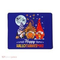Halloween Thanksgiving Christmas Happy Hallothanksmas Gnomes Funny Gift Mousepad thumb 0