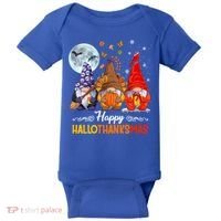 Halloween Thanksgiving Christmas Happy Hallothanksmas Gnomes Funny Gift Baby Bodysuit thumb 0