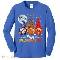 Halloween Thanksgiving Christmas Happy Hallothanksmas Gnomes Funny Gift Kids Long Sleeve Shirt thumb 0