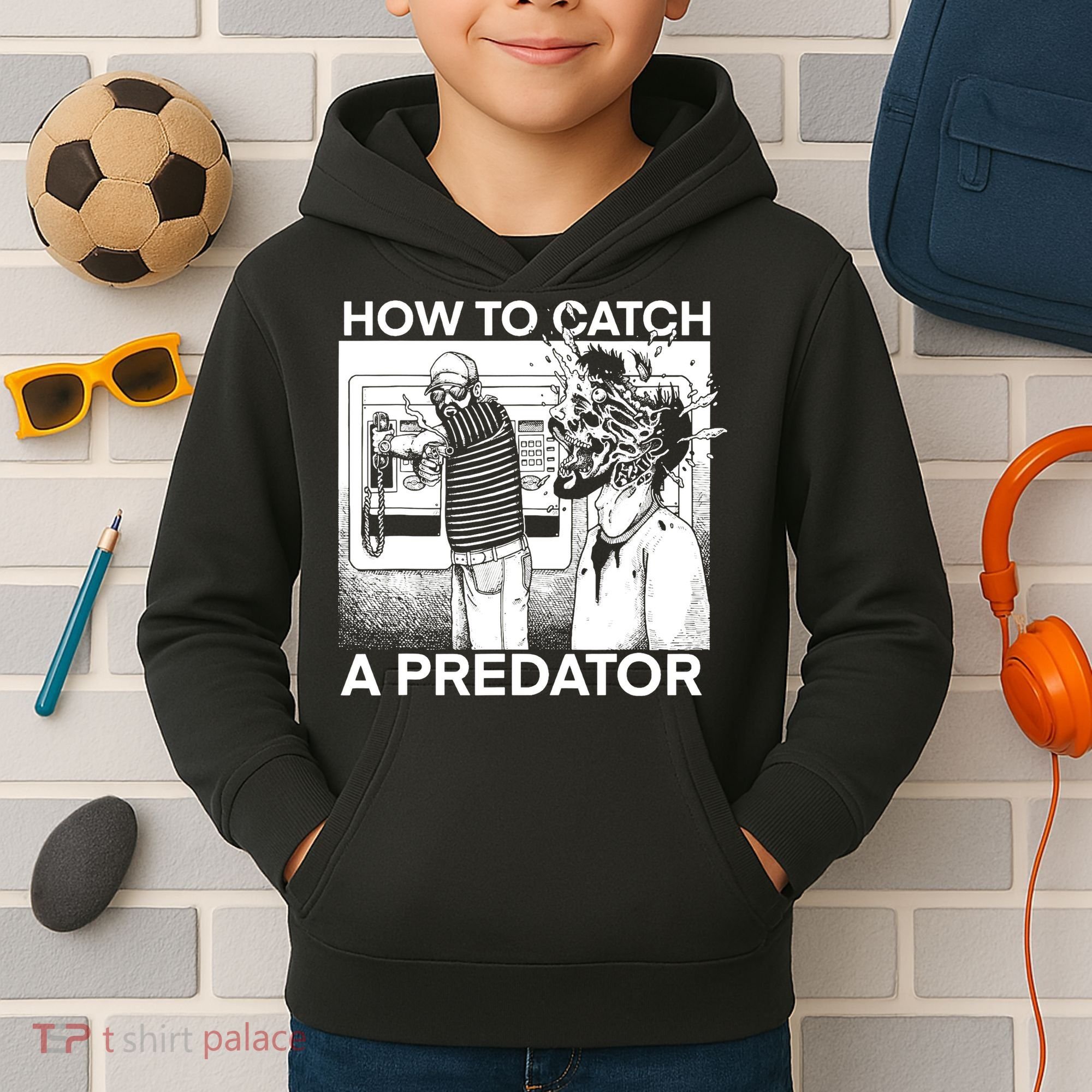 How To Catch A Predator Horror Kids Hoodie