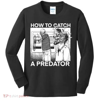 How To Catch A Predator Horror Kids Long Sleeve Shirt