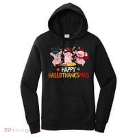 Halloween Thanksgiving Christmas Happy Hallothanksmas Pigs Women's Hoodie thumb 0