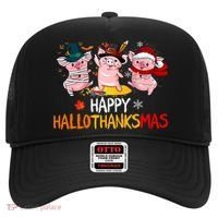 Halloween Thanksgiving Christmas Happy Hallothanksmas Pigs Hat thumb 0