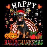 Halloween Thanksgiving Christmas Rottweiler Hallothanksmas Gift Coffee Mug thumb 5
