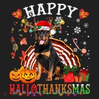 Halloween Thanksgiving Christmas Rottweiler Hallothanksmas Gift Hat thumb 2