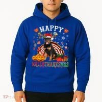 Halloween Thanksgiving Christmas Rottweiler Hallothanksmas Gift Hoodie thumb 2