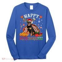 Halloween Thanksgiving Christmas Rottweiler Hallothanksmas Gift Long Sleeve Shirt thumb 0