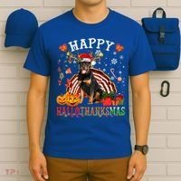 Halloween Thanksgiving Christmas Rottweiler Hallothanksmas Gift T-Shirt thumb 6